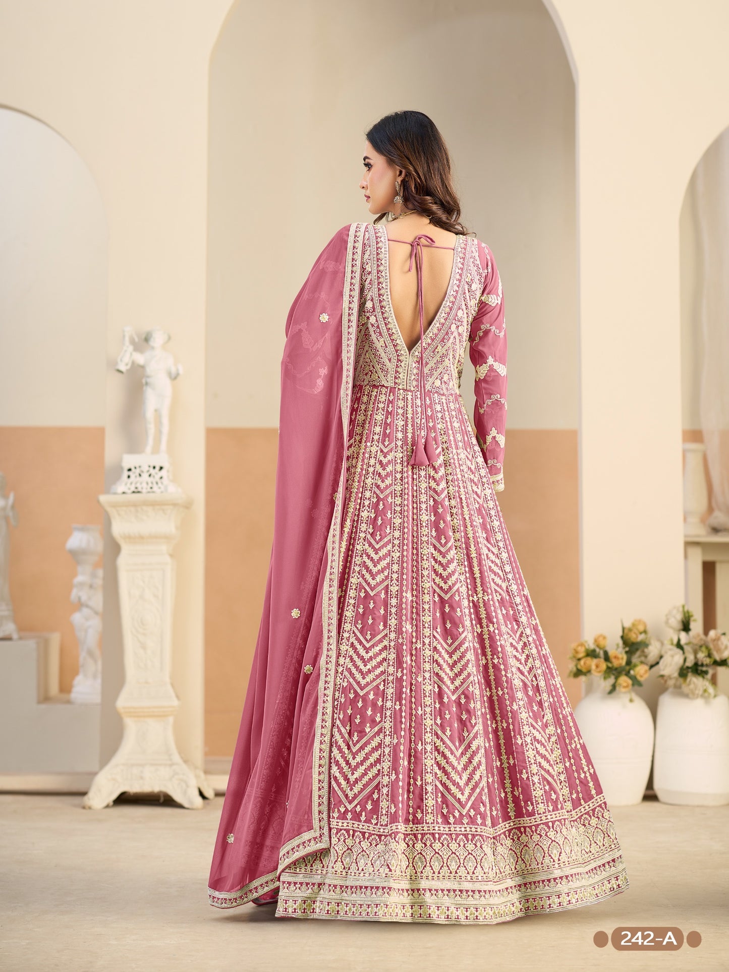 Ethereal Floor Length Embroidered Anarkali Gown