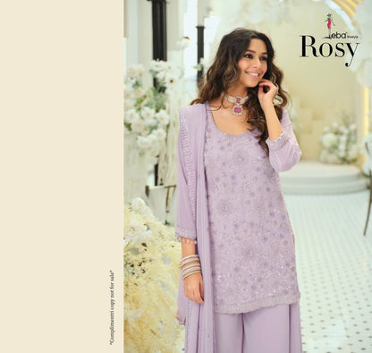 Serene Lavender Floral Palazzo Suit