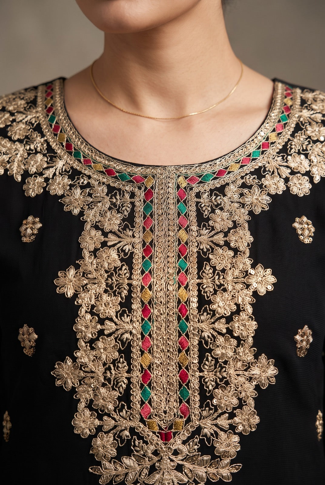 Pure Elegance Embroidered Kurta and Sharara Set with Dupatta