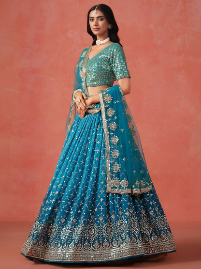 Gorgeous Georgette Ombré Lehenga for special occasions