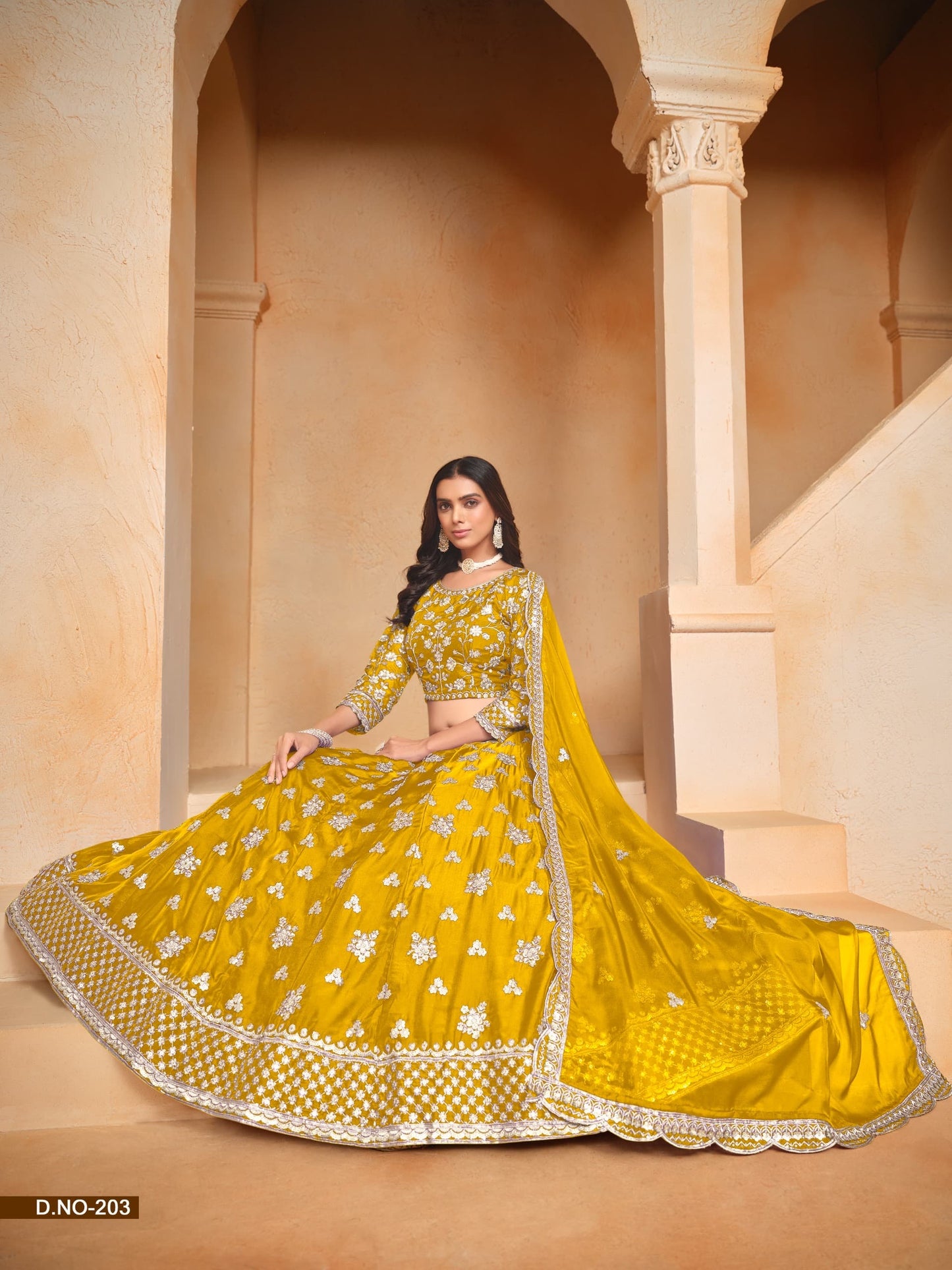 Blossom Organza Zari Work Festive Lehenga Choli with Dupatta