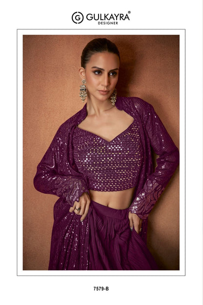 Sequined Sophistication Plazo with Shrug