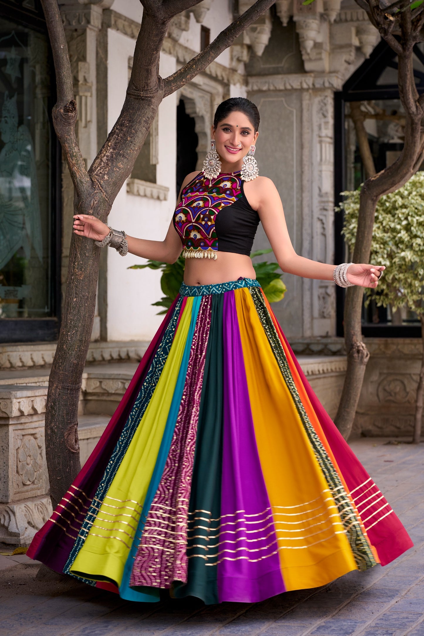 Rainbow Rasiya Navratri Lehenga Choli