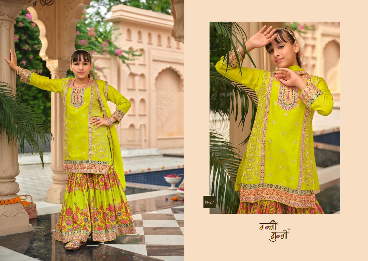 Nanni Munni "Little Queens" Girls Festive Sharara Collection