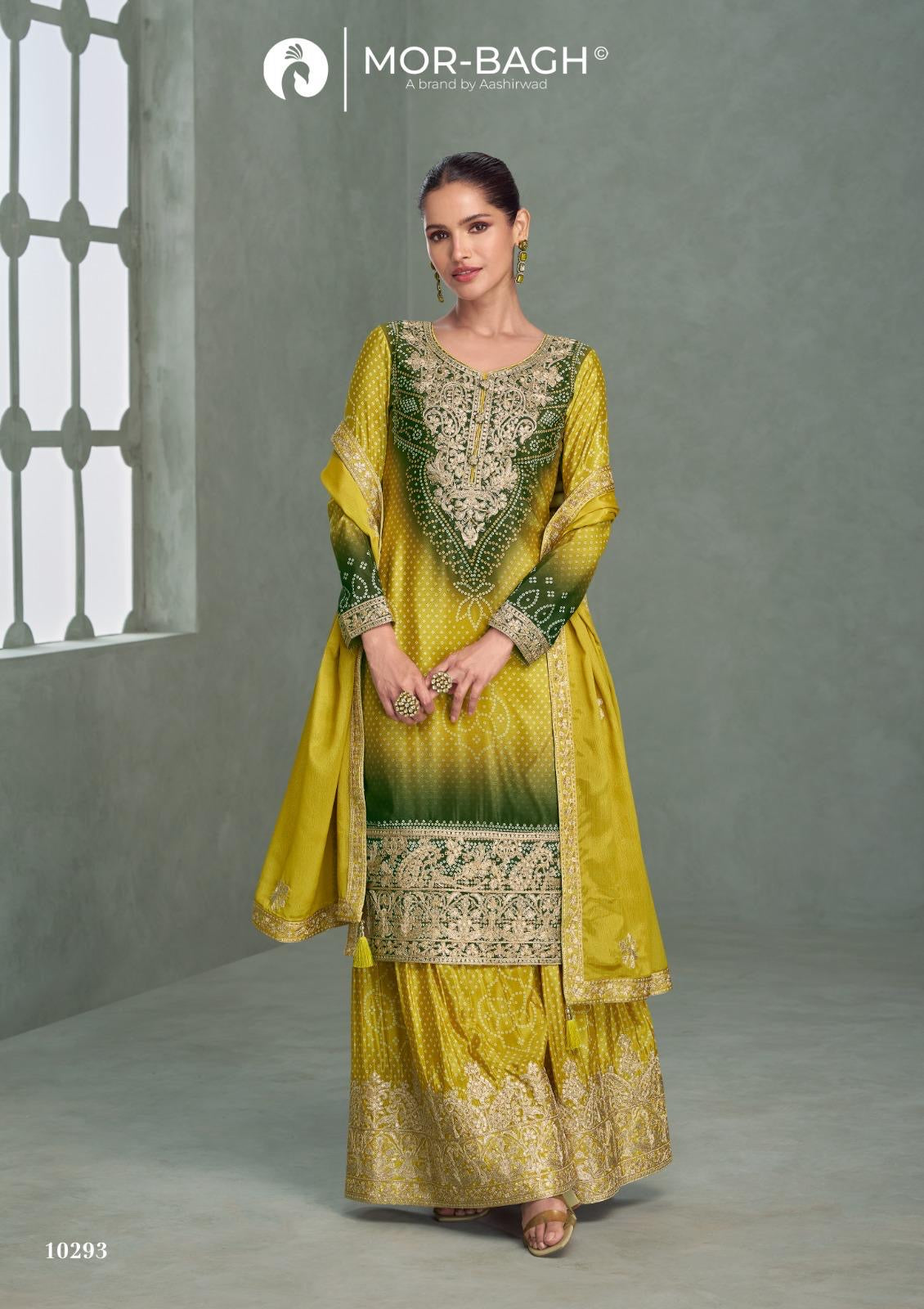 Mor-Bagh Luxury Bandhani Print Festive Suit