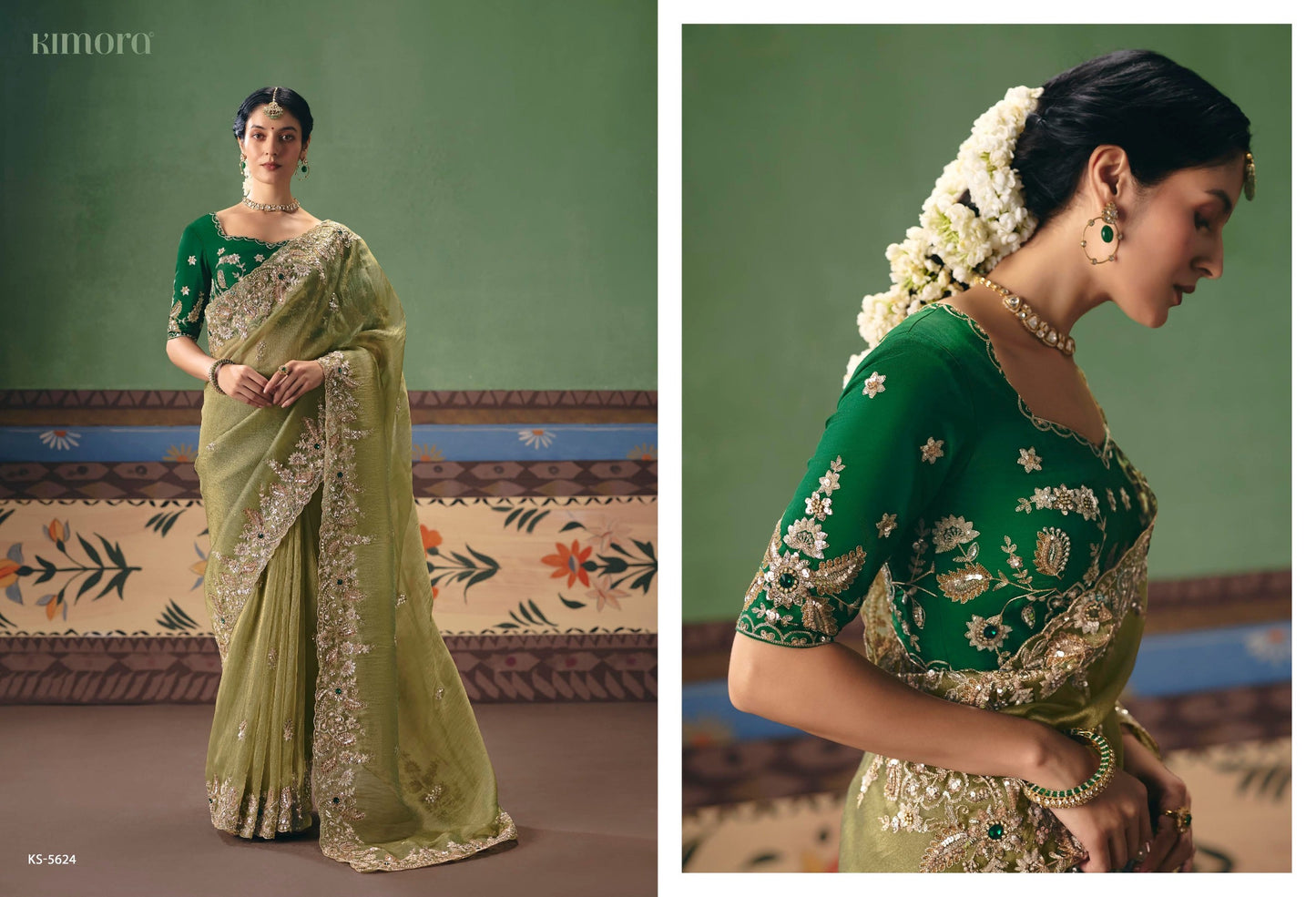 Designer Embroidered Fancy Saree with Sequins, Stone & Pearl Work