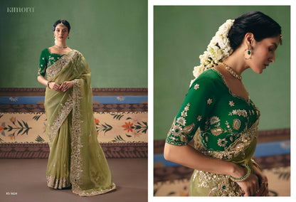 Designer Embroidered Fancy Saree with Sequins, Stone & Pearl Work