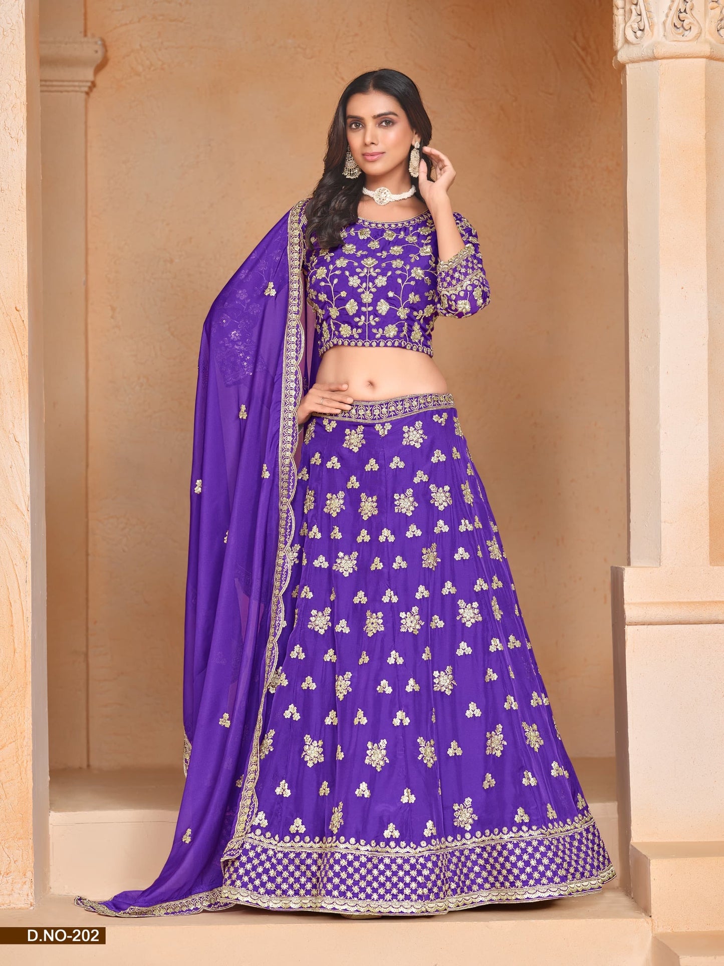 Blossom Organza Zari Work Festive Lehenga Choli with Dupatta