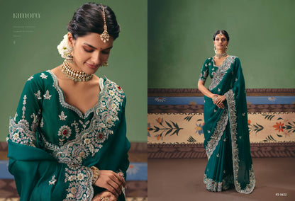Designer Embroidered Fancy Saree with Sequins, Stone & Pearl Work