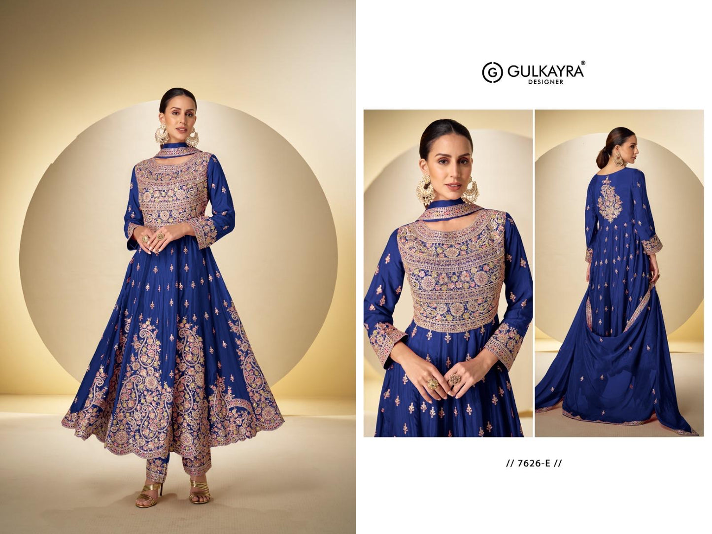 Gorgeous Heavy Embroidery Chinon Anarkali