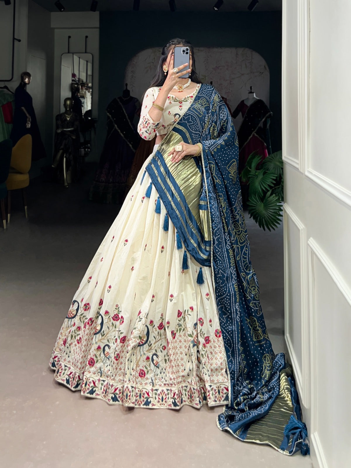 Khadi elegance timeless lehenga Choli