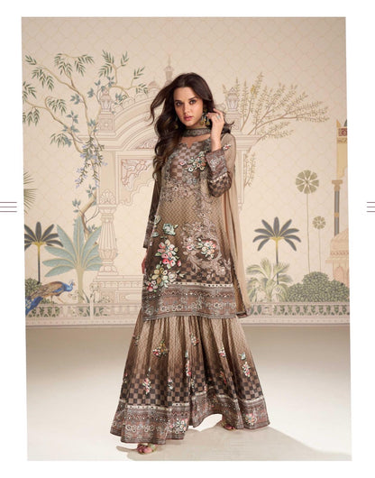 Festive Floral Gharara Set
