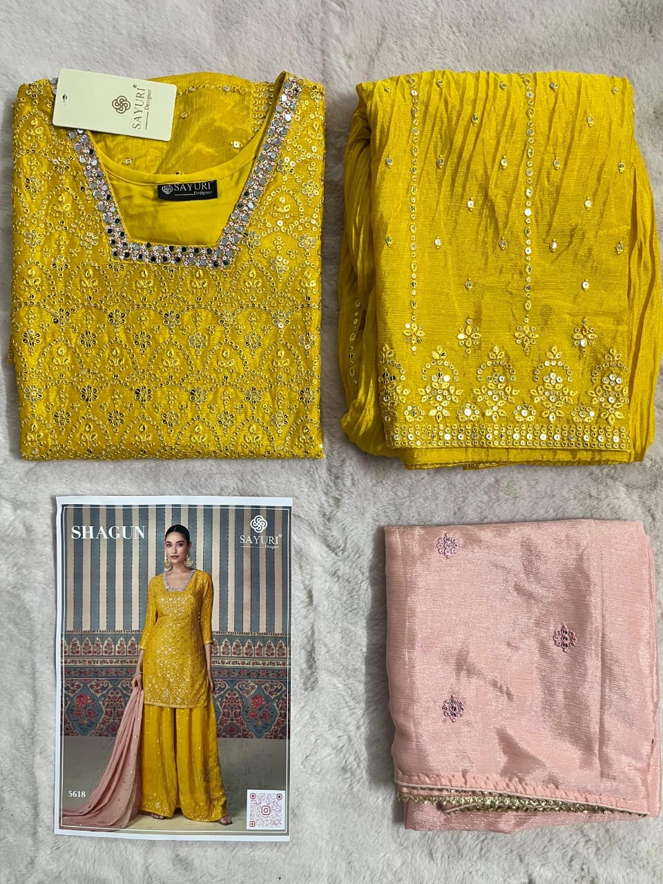 HEAVY EMBROIDERED TOP WITH EMBROIDERED SHARARA AND DUPATTA