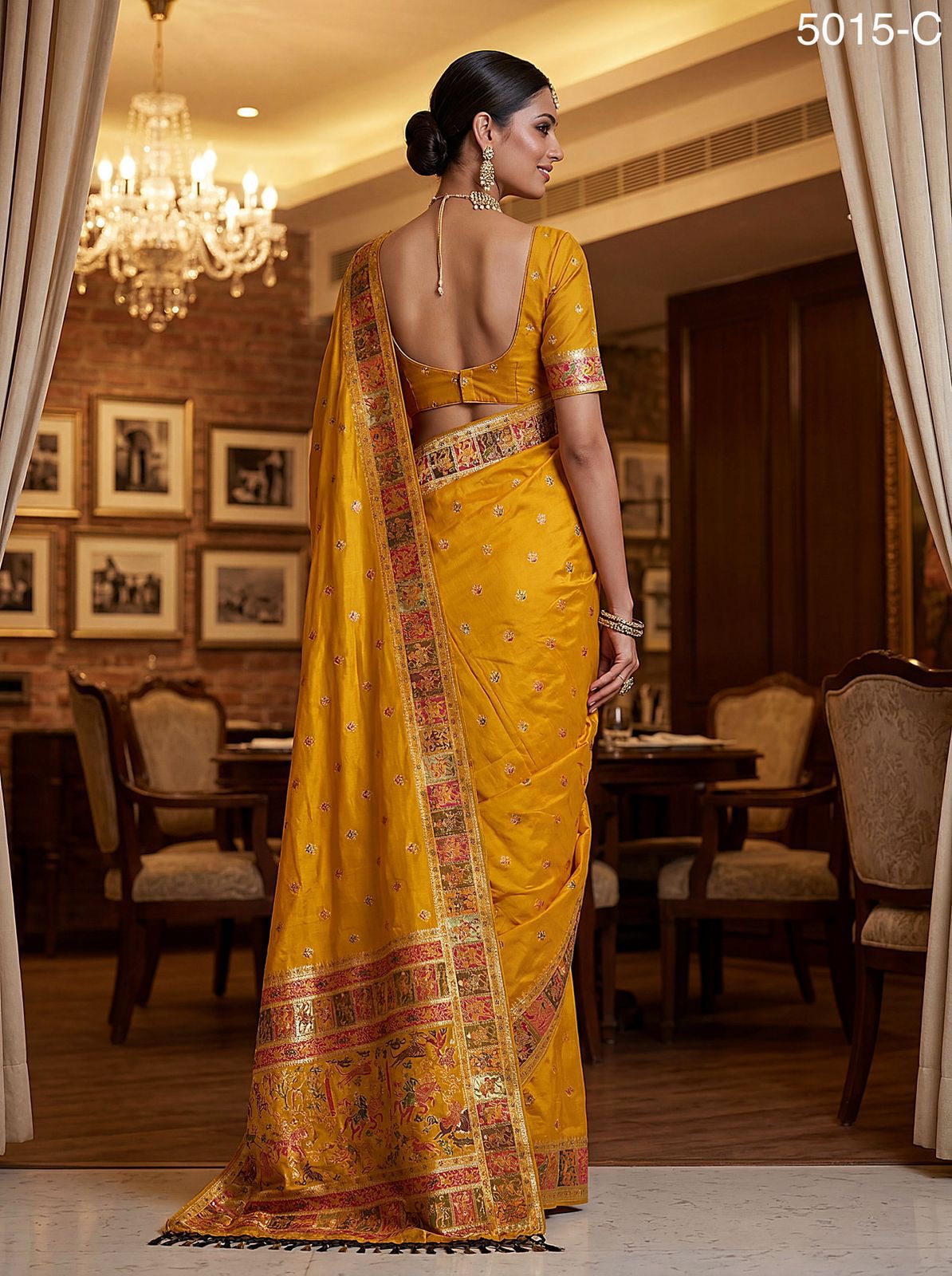 Inspired by traditional artistry made from High Grade Pashmina Silk Saree