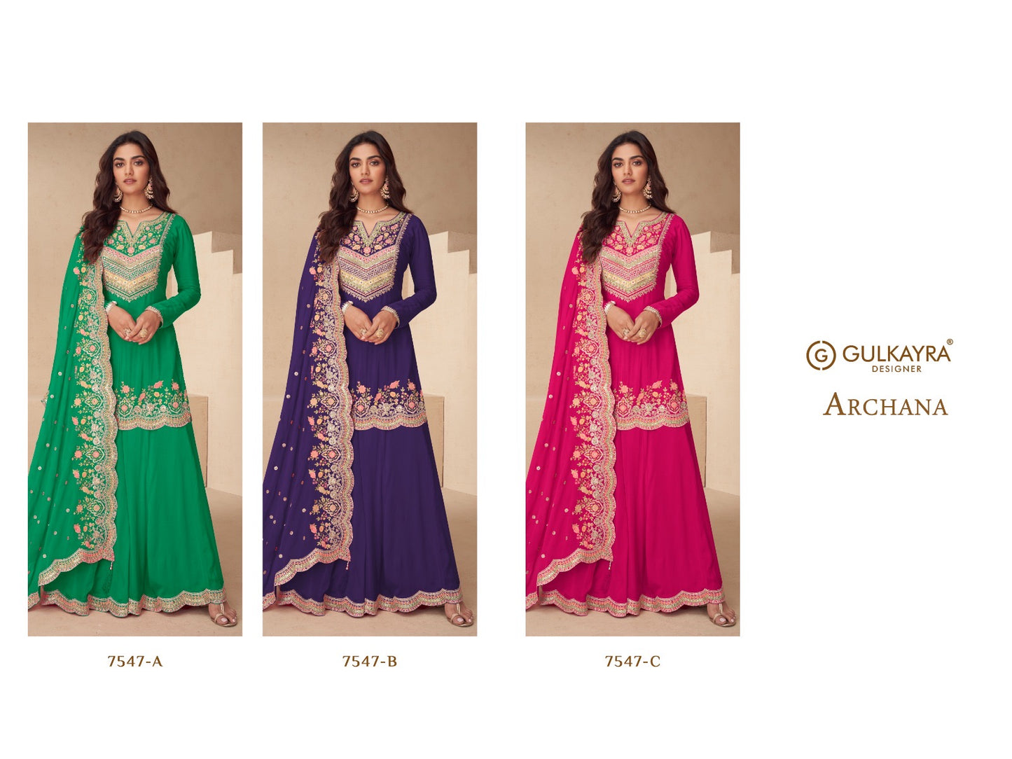 Embroidered Plazo Kurta Set with Floral Motif Border