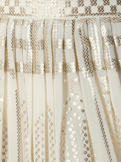 Elegant Ivory Sequin Designer Lehenga Choli