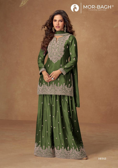 Designer Chinon Silk Top with Dupatta