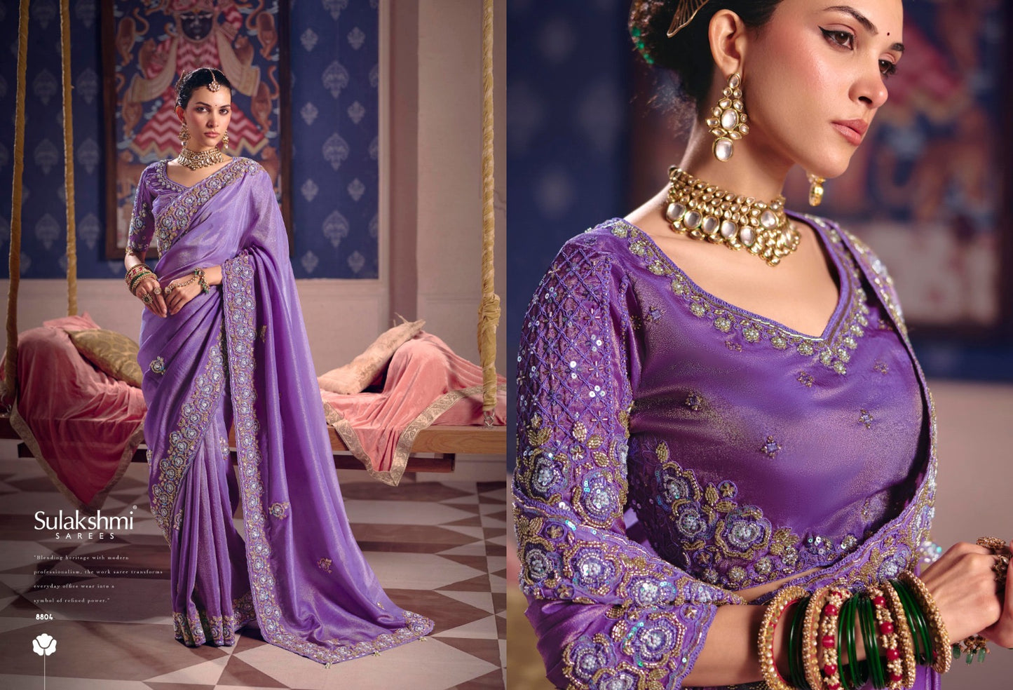 Exquisite Designer Viscose Zari Tissue sarees with luminous sheen