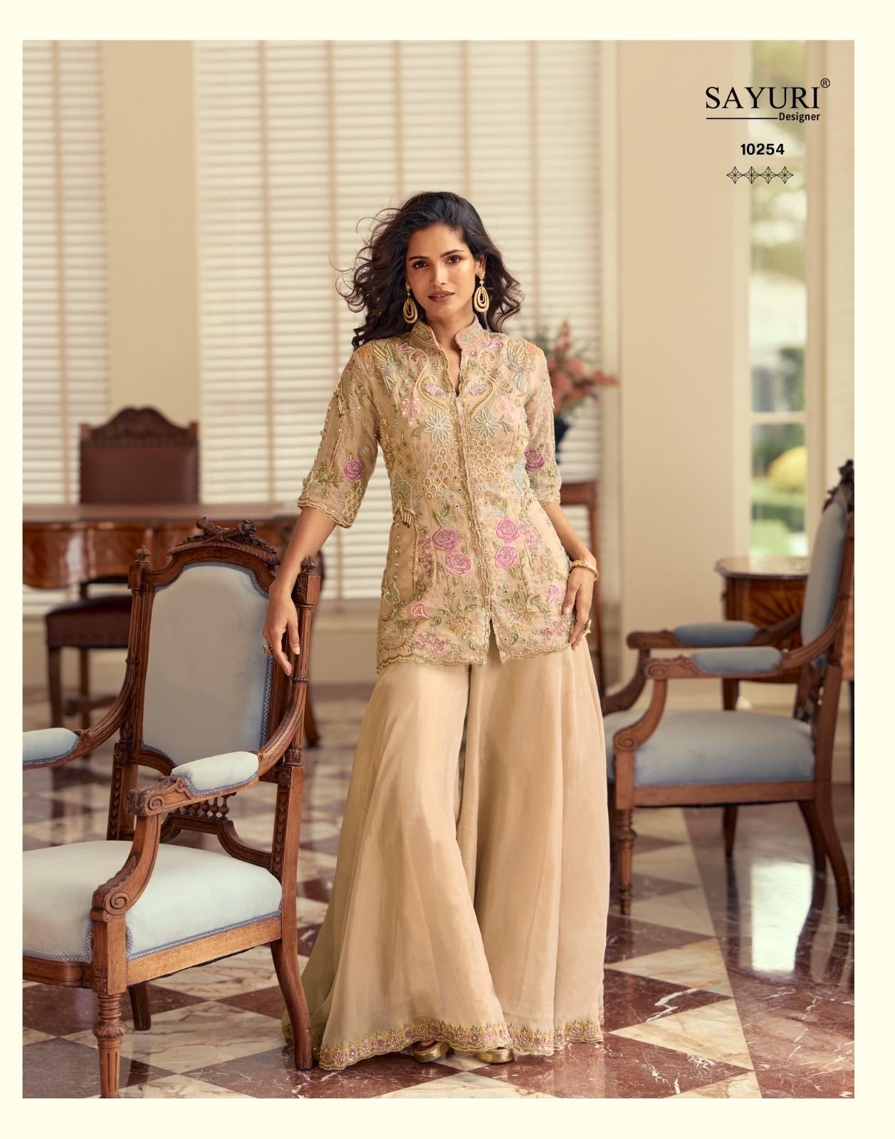 Sophisticated and Ethereal Hand Embroidered Kurti with Plazo