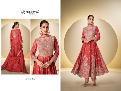Gorgeous Heavy Embroidery Chinon Anarkali