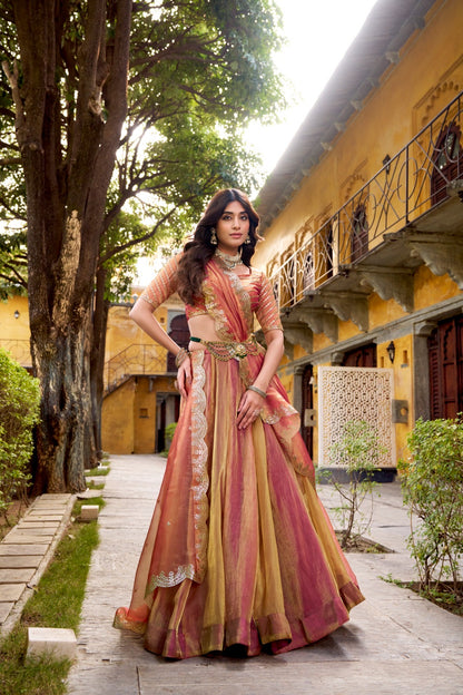 Golden Elegance Lehenga Choli