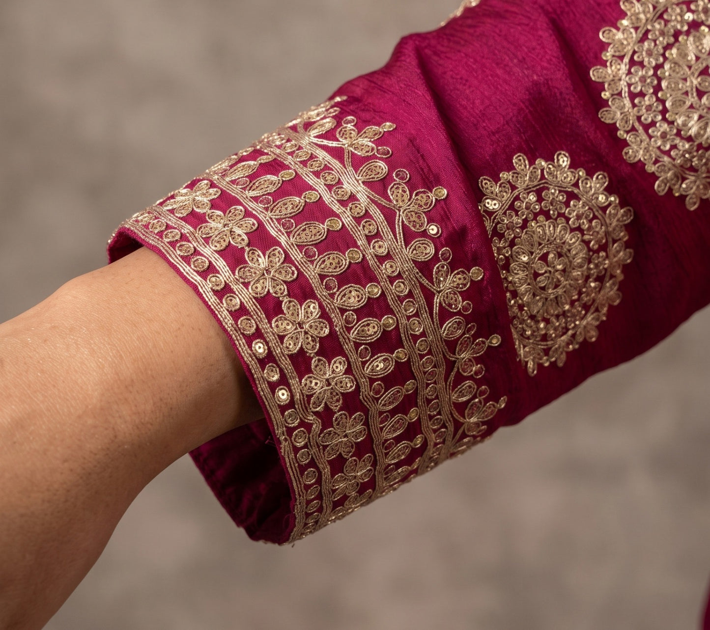 Festive Heavily Embroidered Kurti Sharara Set