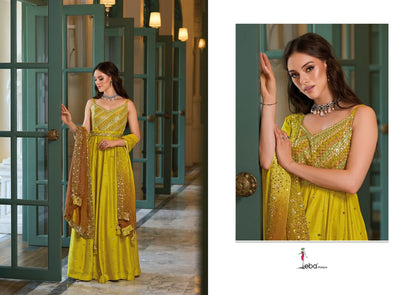 Heavy premium silk Gown with  embroidery work