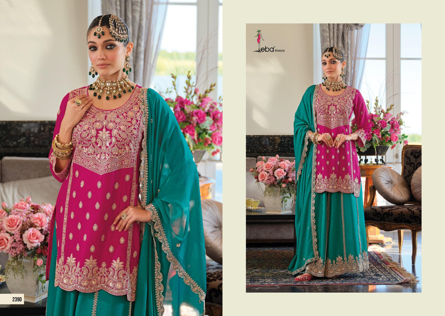 Elegant aesthetic and traditional palazo set