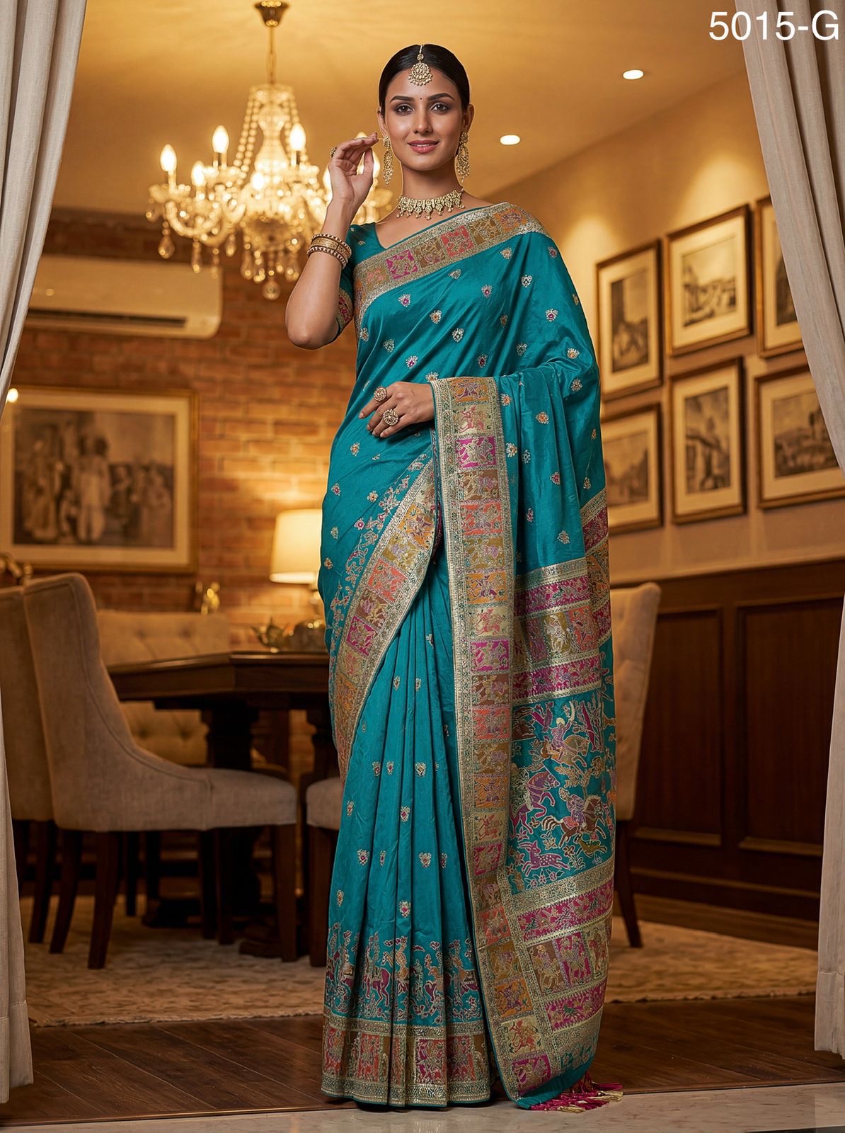 Inspired by traditional artistry made from High Grade Pashmina Silk Saree