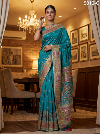 Inspired by traditional artistry made from High Grade Pashmina Silk Saree