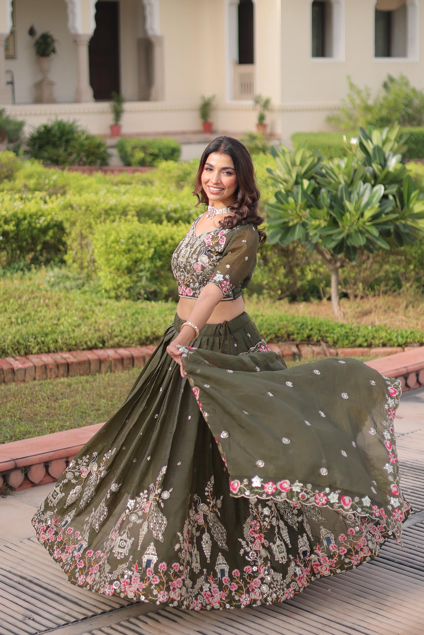 Designer Sequins Embroidered Lehenga choli