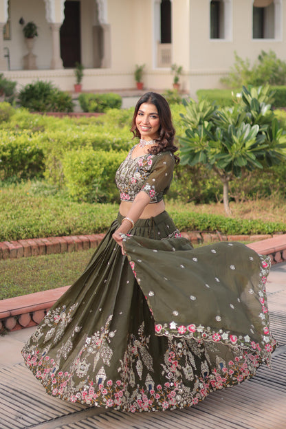Designer Sequins Embroidered Lehenga choli