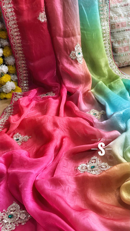 Gorgeous Satin Silk Saree