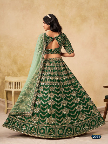 Festive wear Lehenga Set with Intricate Golden Zari and Sequin Embellishments