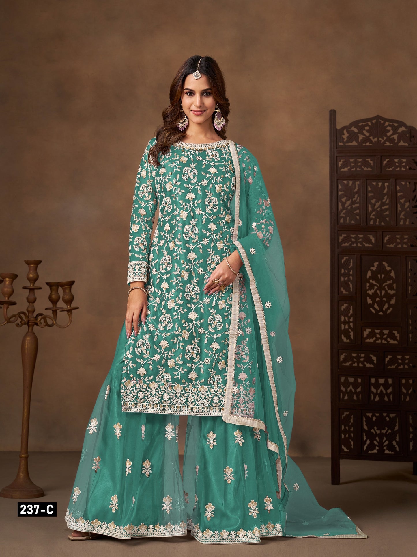 Timeless Elegance Embroidered Sharara Set