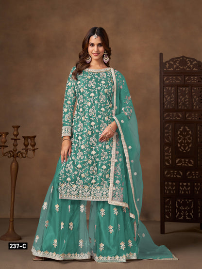 Timeless Elegance Embroidered Sharara Set
