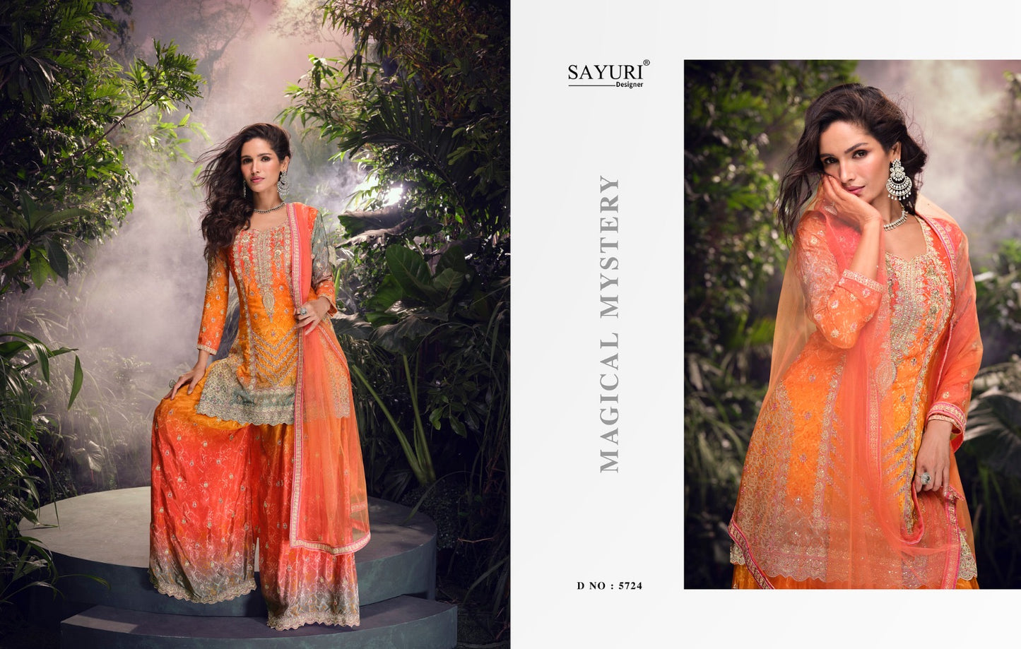 Radiant Bloom Festive Palazzo Set