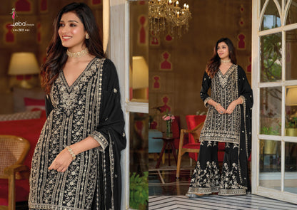 Intricate Zari Embroidered Georgette Suit