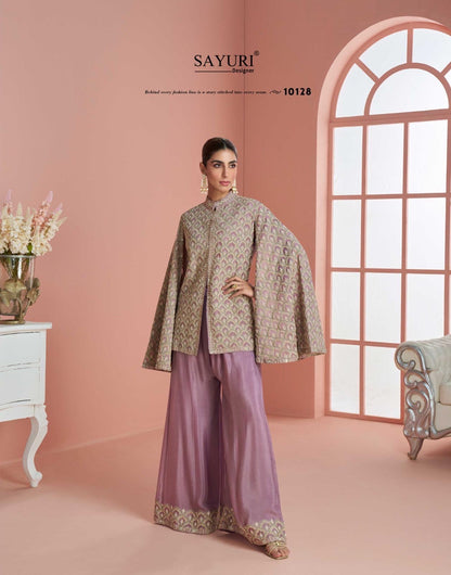 Dramatic flowing volume with intricate designs