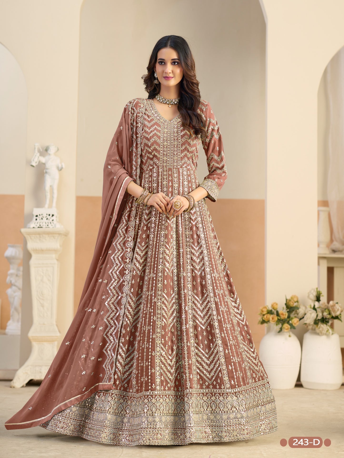 Embellished Georgette Anarkali Gown