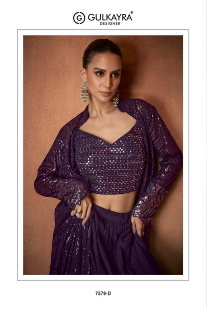 Sequined Sophistication Plazo with Shrug