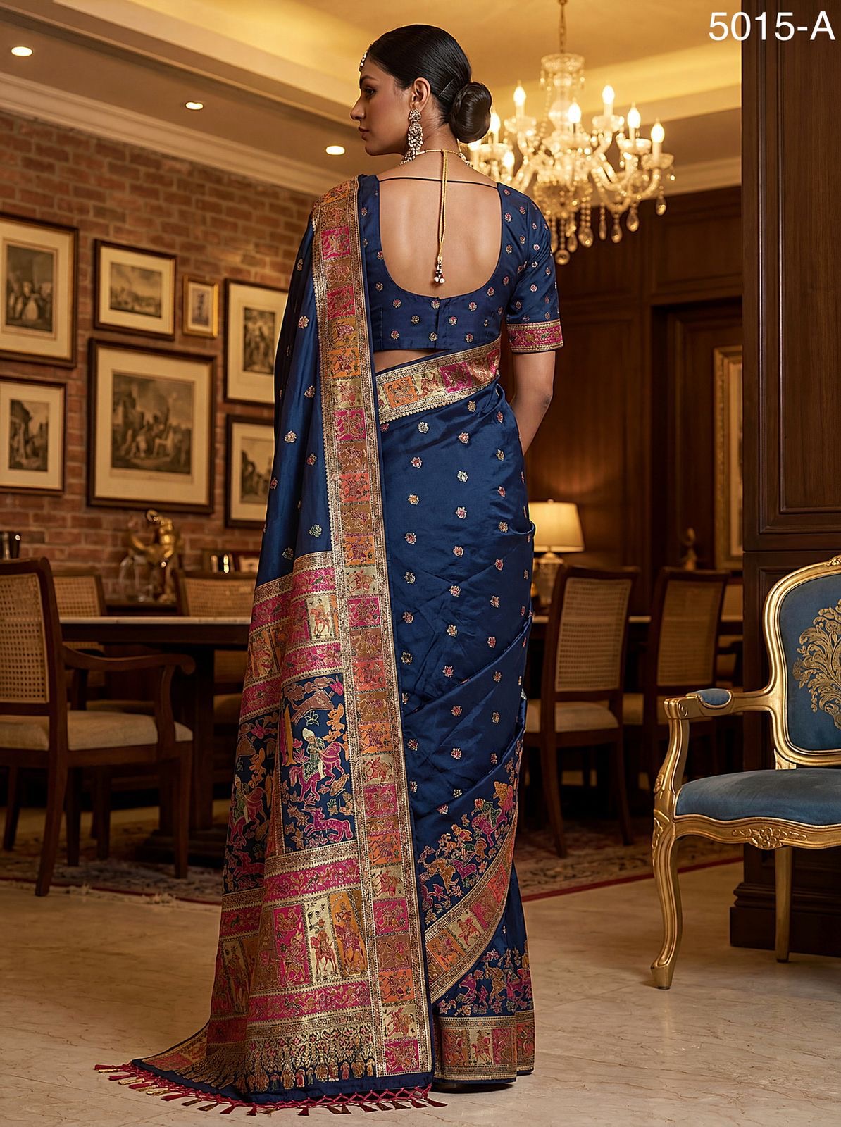 Inspired by traditional artistry made from High Grade Pashmina Silk Saree