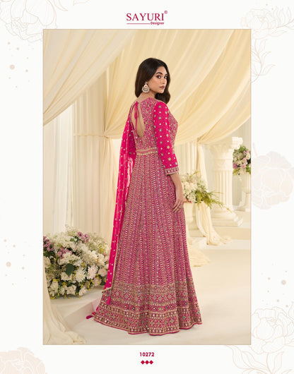 Regal tradition with modern sophistication Anarkali cut gown