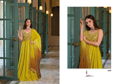 Heavy premium silk Gown with  embroidery work