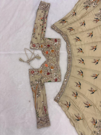 Premium Rangoli Silk Lehenga Choli with Embroidery & Dupatta