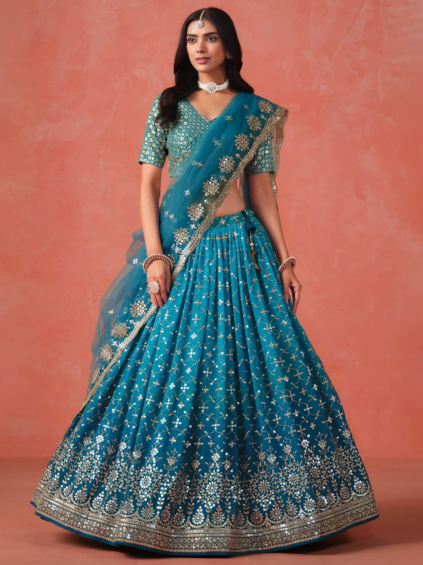 Gorgeous Georgette Ombré Lehenga for special occasions
