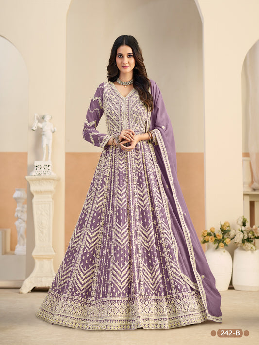 Ethereal Floor Length Embroidered Anarkali Gown