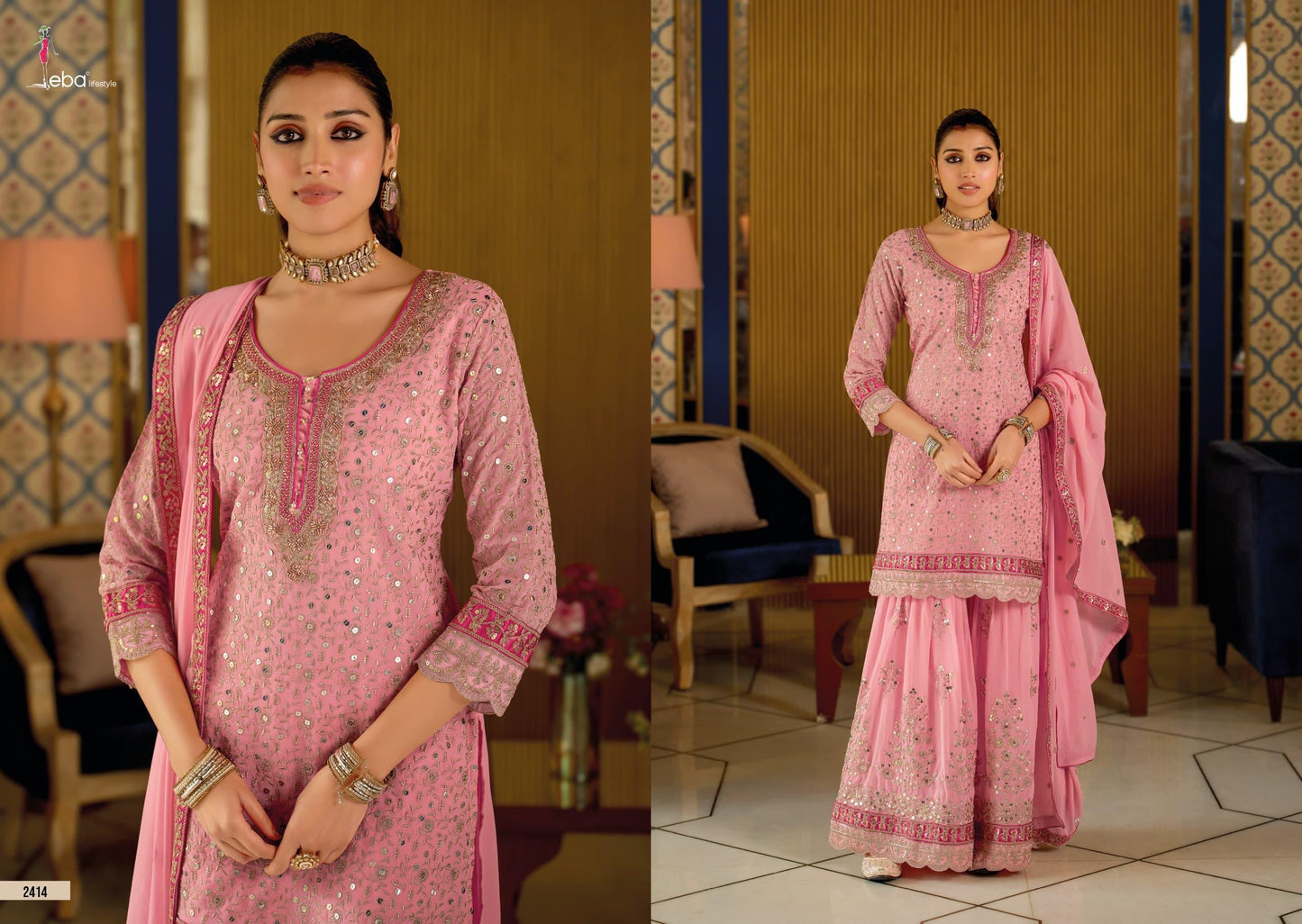 Glimmering festive wear Sharara
