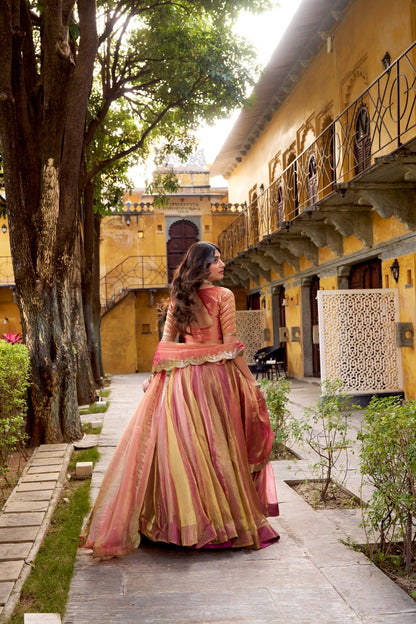 Golden Elegance Lehenga Choli