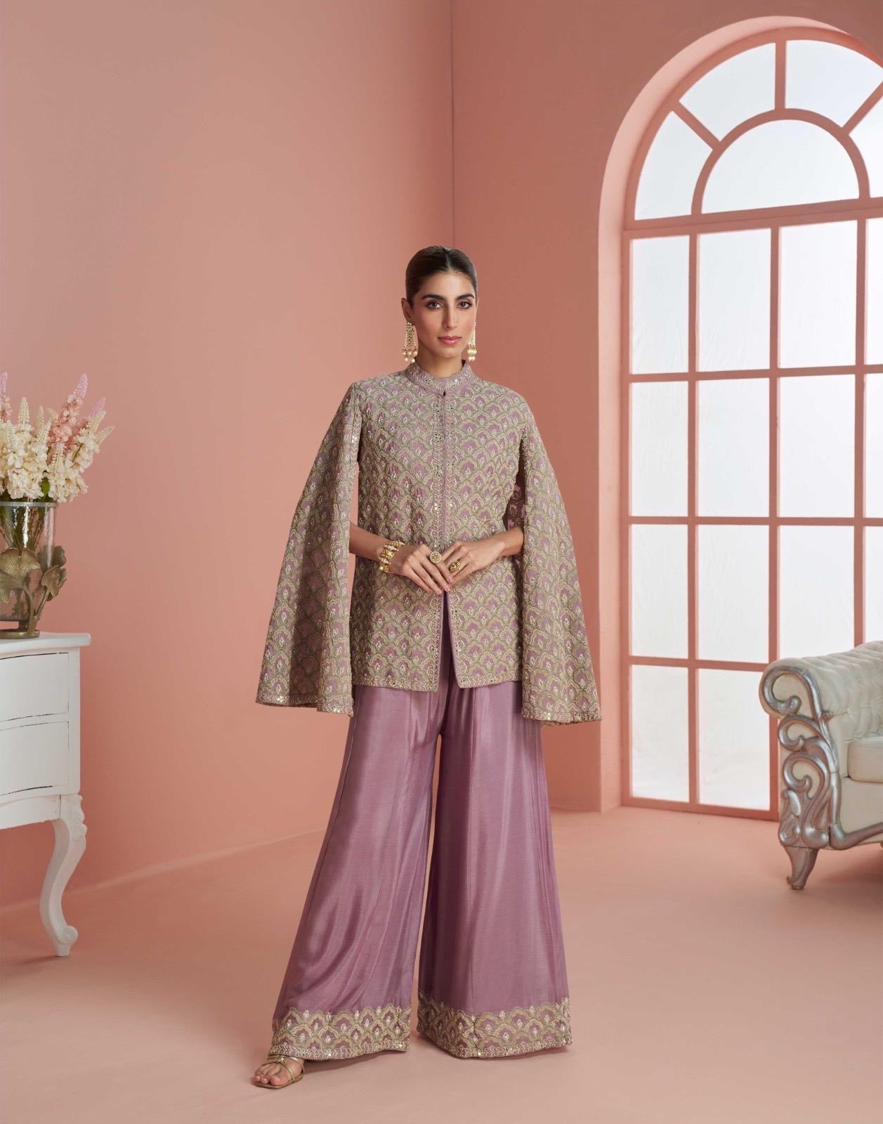Dramatic flowing volume with intricate designs